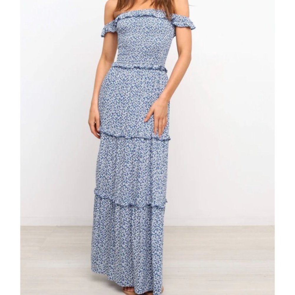 Petal and Pup Flemington Blue Maxi Dress